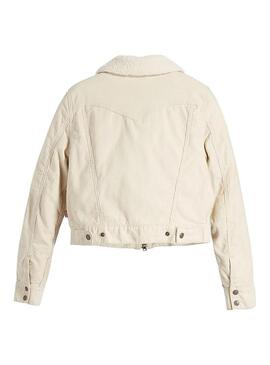 Giacca Levis Camionista Baby Bubble Sherpa Beige