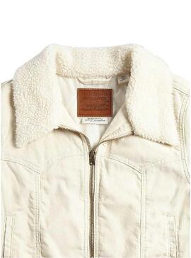 Giacca Levis Camionista Baby Bubble Sherpa Beige