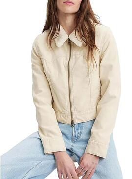 Giacca Levis Camionista Baby Bubble Sherpa Beige