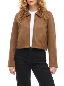 Giacca in camoscio Vila Moody marrone per donna