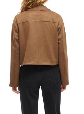 Giacca in camoscio Vila Moody marrone per donna
