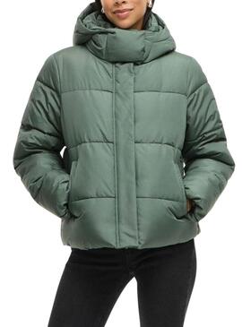 Giacca trapuntata Vila Milja verde per donna