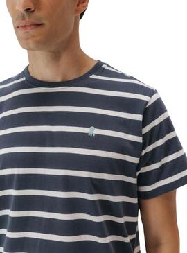 Maglietta El Pulpo a righe blu scuro per uomo