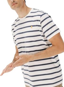 Maglietta a righe bianche El Pulpo per uomo.