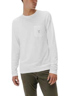 Maglietta a maniche lunghe bianca El Pulpo per uomo
