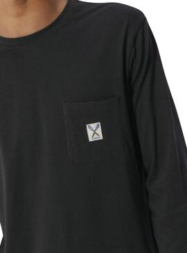 Maglietta grigia antracite a maniche lunghe El Pulpo per uomo.