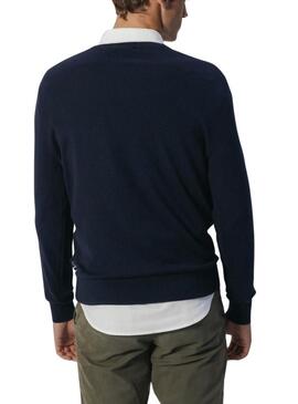 Maglia basic azzurra a collo a V per uomo