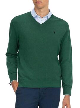 Maglia El Pulpo Collo a V verde bottiglia per uomo