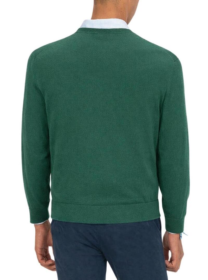 Maglia El Pulpo Collo a V verde bottiglia per uomo