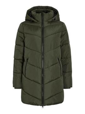 Giacca imbottita Vila Milja verde per donna