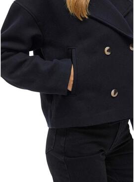 Giacca corta Vila Kamina blu scuro per donna