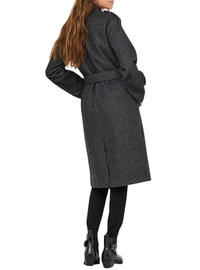 Cappotto Only Dear grigio mélange per donna