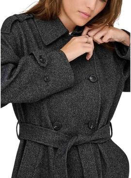 Cappotto Only Dear grigio mélange per donna