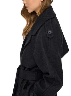 Cappotto Only Dear nero per donna.