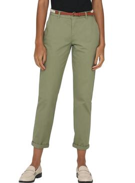 Pantaloni Only Biana verdi per donna