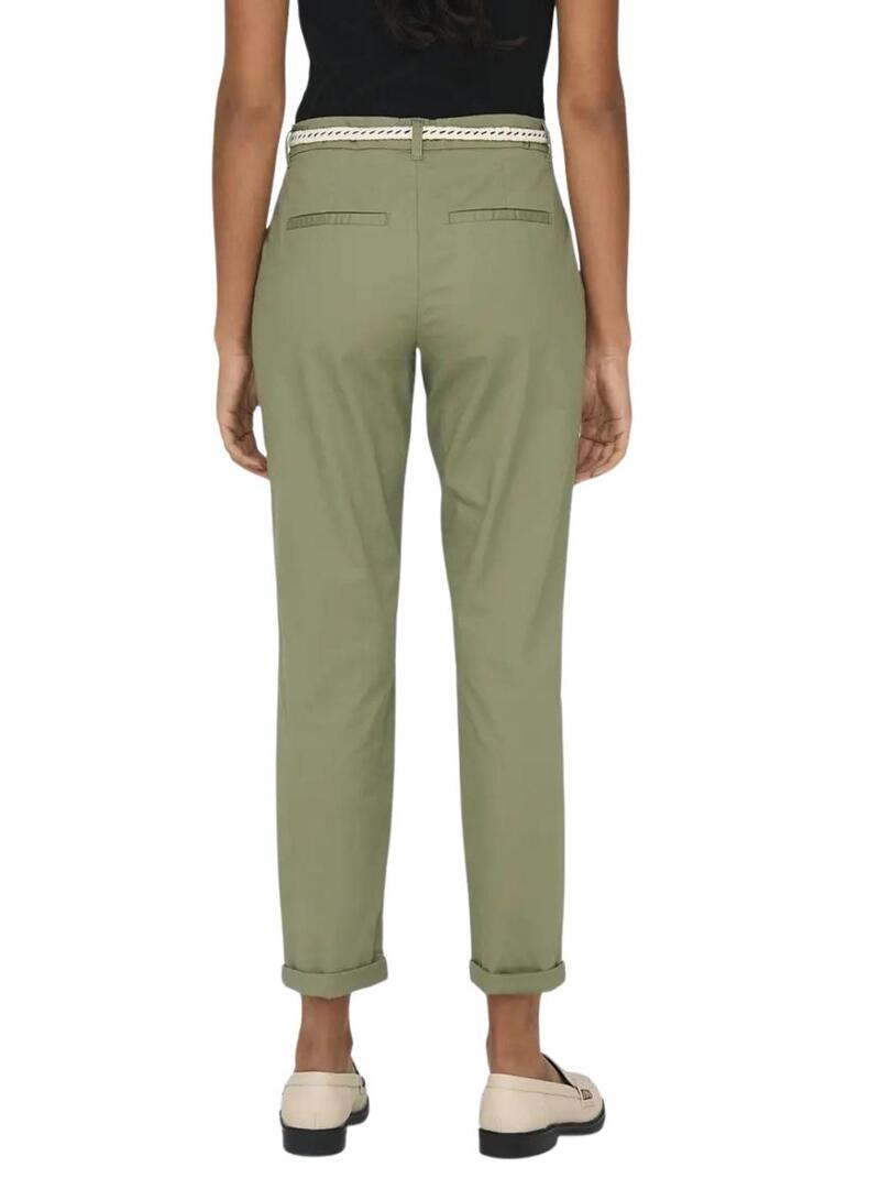 Pantaloni Only Biana verdi per donna