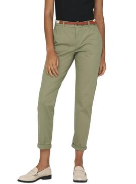 Pantaloni Only Biana verdi per donna