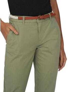 Pantaloni Only Biana verdi per donna