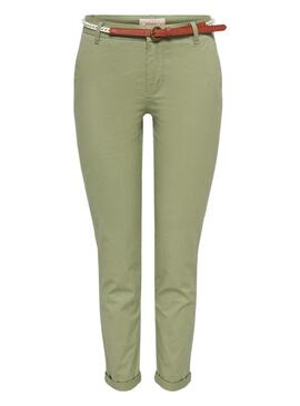 Pantaloni Only Biana verdi per donna
