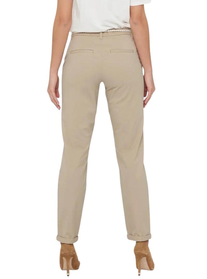 Pantaloni Only Biana beige per donna