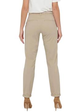 Pantaloni Only Biana beige per donna