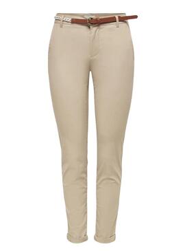 Pantaloni Only Biana beige per donna
