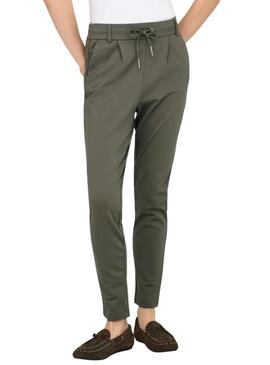 Pantaloni Only Poptrash verdi per donna