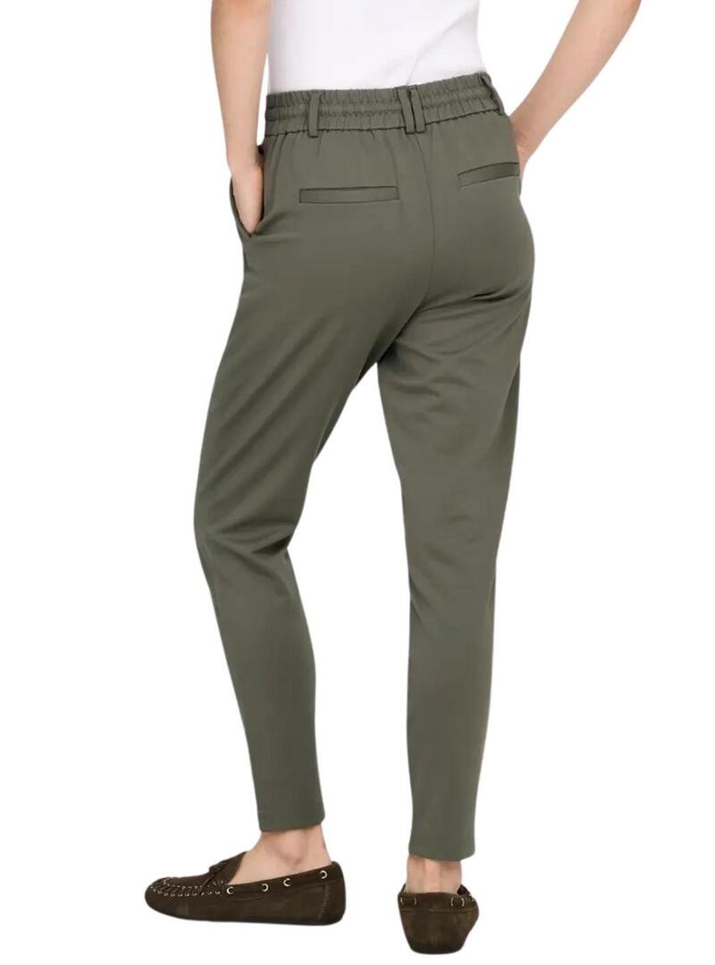 Pantaloni Only Poptrash verdi per donna