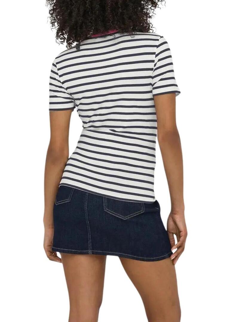 Maglietta a righe flamenco Only Heart per donna