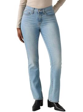Pantaloni jeans Levis 315 boot cut in denim chiaro per donna