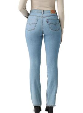 Pantaloni jeans Levis 315 boot cut in denim chiaro per donna
