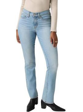 Pantaloni jeans Levis 315 boot cut in denim chiaro per donna
