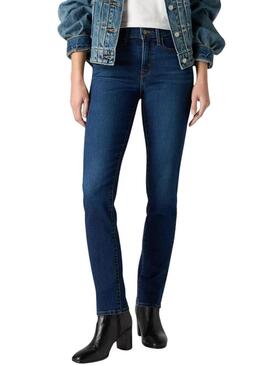Pantaloni in denim Levis 312 slim scuro per donna