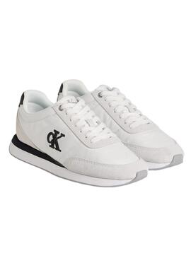 Sneakers Calvin Klein Jeans Retro Runner bianche da donna.