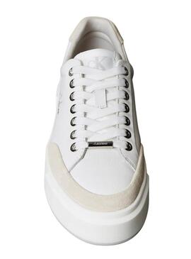 Sneakers Calvin Klein Jeans Basket bianche da donna.