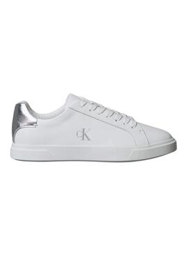 Sneakers Calvin Klein Jeans Pro Cups bianche e argento per donna