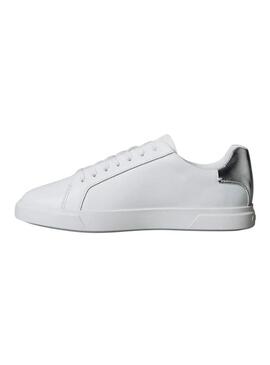 Sneakers Calvin Klein Jeans Pro Cups bianche e argento per donna