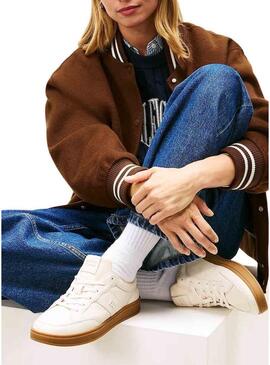 Scarpe Tommy Hilfiger The Heritage Court beige per donna