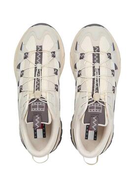 Scarpe Tommy Jeans Outdoor runner beige e grigie per uomo