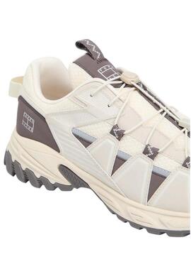 Scarpe Tommy Jeans Outdoor runner beige e grigie per uomo