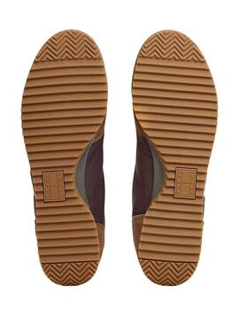 Sneakers Tommy Jeans Retro Runner marrone per uomo.