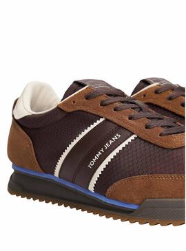 Sneakers Tommy Jeans Retro Runner marrone per uomo.