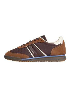 Sneakers Tommy Jeans Retro Runner marrone per uomo.