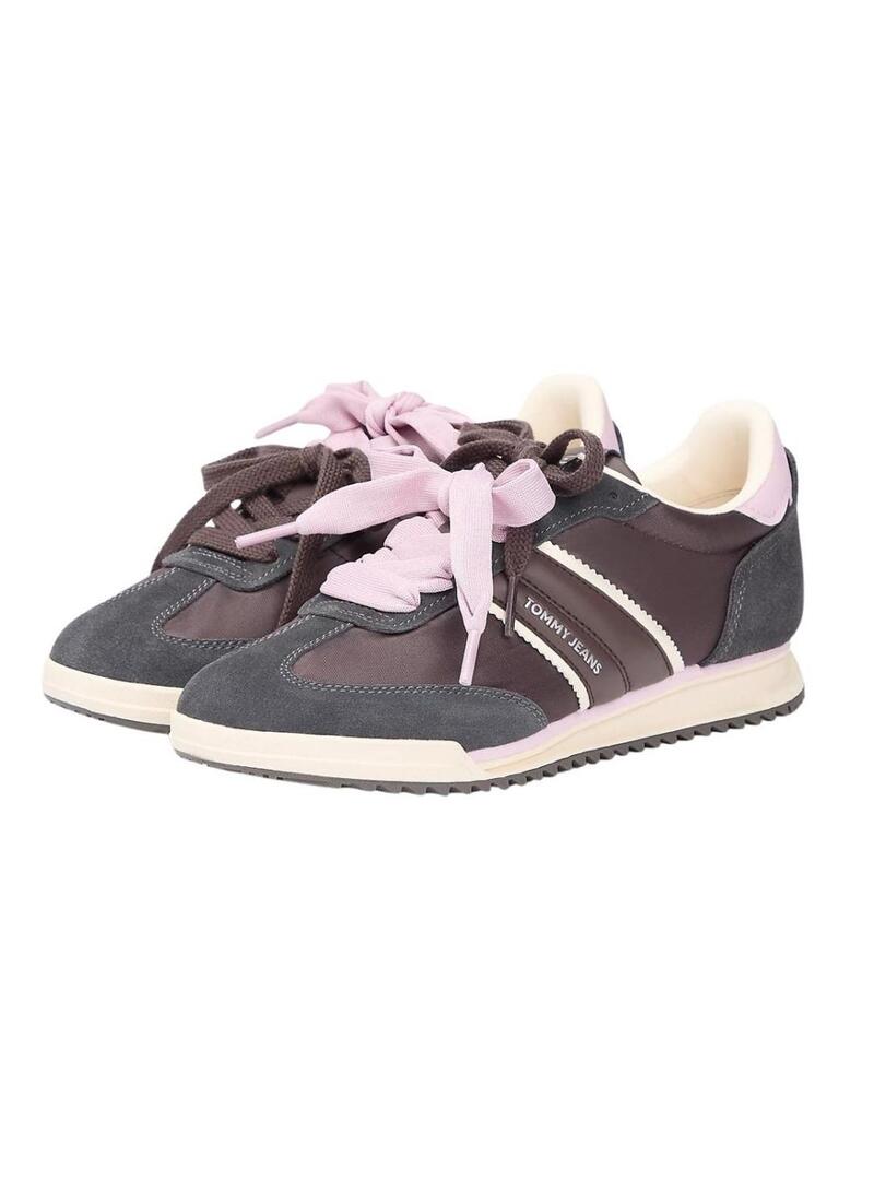 Scarpe da ginnastica Tommy Jeans Low Profile Runner marrone per donna