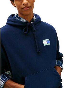 Felpa Tommy Jeans 90S blu scuro per uomo