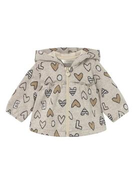 Set di tre pezzi Mayoral cuori tostati per neonati.