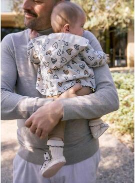 Set di tre pezzi Mayoral cuori tostati per neonati.