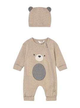 Set tutina Mayoral con cappello beige per bambino