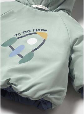 Giaccone reversibile Mayoral blu laguna per bambino