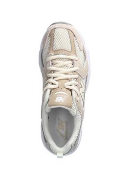 Sneakers New Balance GR530 beige per bambina